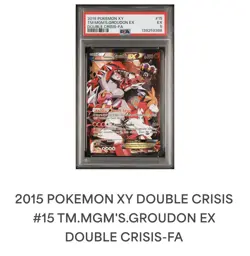 2015 Pokemon XY TM.MGM’S GROUDON EX DOUBLE CRISIS - FA | PSA 5 - Image 1