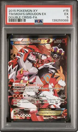 2015 Pokemon XY TM.MGM’S GROUDON EX DOUBLE CRISIS - FA | PSA 5 - Image 2