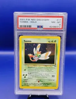 Yanma 17/75 Holo Rare Neo Discovery Pokemon Card TCG WOTC 2000 Graded PSA 8 - Image 4