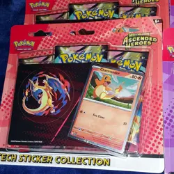LOT OF 6! POKEMON TCG ASCENDED HEROES 3 PACK BLISTER PACK (GASTLY & CHARMANDER) - Image 3
