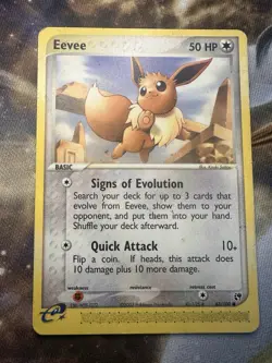 Eevee Pokemon TCG EX Sandstorm Regular Common 63/100 - MP FREE SHIPPING - Image 1