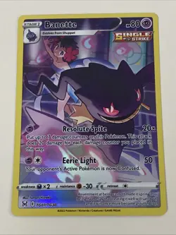 Pokemon Banette TG07/TG30 - Lost Origin Trainer Gallery NM - Free Holo Card - Image 1