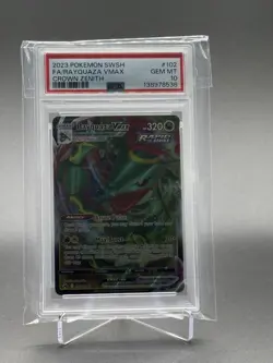 Pokemon TCG Rayquaza VMAX Crown Zenith Holo Card PSA 10 Gem Mint 102/159 - Image 4