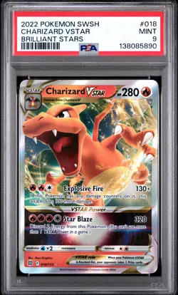 Charizard Vstar 018 9 2022 Pokemon Sword & Shield Brilliant Stars PSA - Image 1