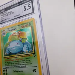Pokemon Venusaur (2000) Base Set 2 - 18/130 Holo CGC 5.5 Excellent + - Image 3