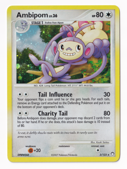 Ambipom #3 Pokemon TCG Mysterious Treasures Holo Rare EXCELLENT condition - Image 2