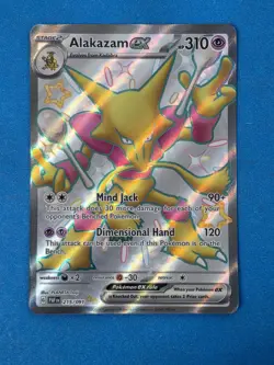 Alakazam ex 215/091 Paldean Fates Full Art Holo Shiny Ultra Rare Pokemon TCG - Image 1