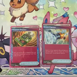 Pokemon TCG Lot Of 2 Ace Spec Prismatic Evolution Treasure Tracker Prime Catcher - Image 1
