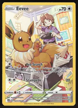 Pokemon Eevee TG11/TG30 Brilliant Stars Trainer Gallery Holo NEAR MINT - Image 1