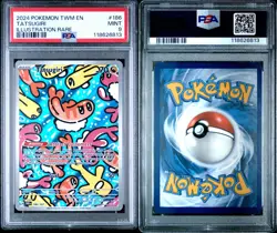 2024 POKEMON TWM EN #186 TATSUGIRI ILLUSTRATION RARE PSA 9 - Image 2
