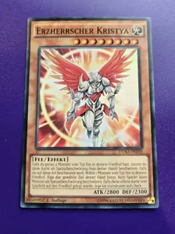 *German* Archlord Kristya Super Rare 1st Ed DESO-EN050 VLP Yugioh - Image 1