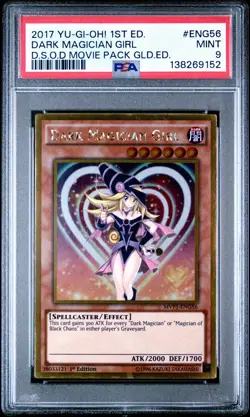 Yu-Gi-Oh! Dark Magician Girl MVP1-ENG56 1st ED Gold PSA 9 Mint - Image 1