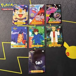 Pokemon TOPPS Series 1 TV Animation Edition 6 Card Bundle including 1 holo - Image 1