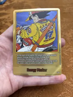 Son Goku E-52 Gold Energy Marker Dragon Ball Manga Booster Card Fusion World - Image 1