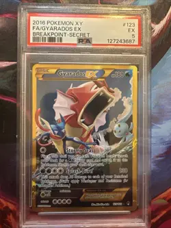 Pokemon Gyarados EX TCG 123/122 XY Breakpoint 2016 Secret Holo Rare Card Psa 5 - Image 1