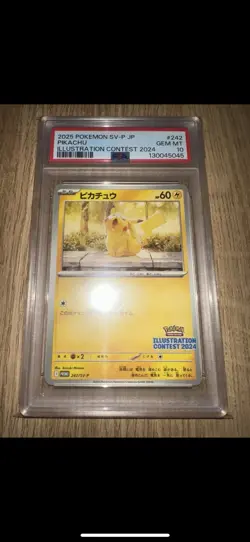 PSA 10 Pokemon Card Pikachu Illustration Contest Promo 242/SV-P 2024 Japanese - Image 1