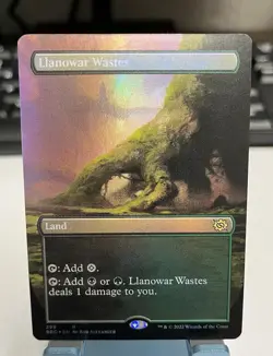 Llanowar Wastes (Borderless) The Brothers' War Foil - Image 1