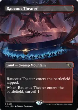 Raucous Theater BORDERLESS Murders at Karlov Manor Magic MTG NM - Image 1