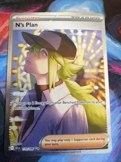 Pokemon N's Plan 170/086 Sv: Black Bolt Holo Illustration Rare English - Image 1