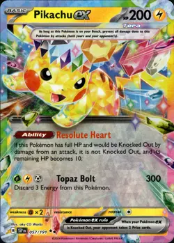 Pikachu ex - 057/191 Surging Sparks Double Rare Pokemon - NM/MINT - Image 1