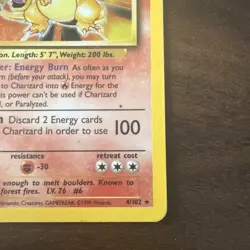 Pokemon TCG Charizard 004/102 Base Set Holo - Image 4
