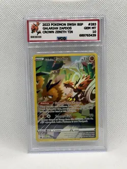 Pokemon Galarian Zapdos 283 Crown Zenith 2023 Promo VCG 10 - NO PSA/BGS - Image 1