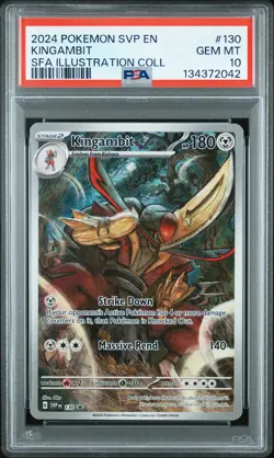 2024 POKEMON SVP EN-SV BLACK STAR PROMO #130 KINGAMBIT PSA 10 - Image 1