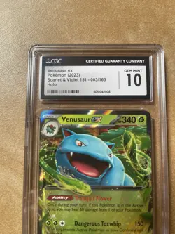 VENUSAUR - CGC GEM MINT 10 - 3/165 - 151 Pokemon - Holo - Scarlet & Violet 2023 - Image 4