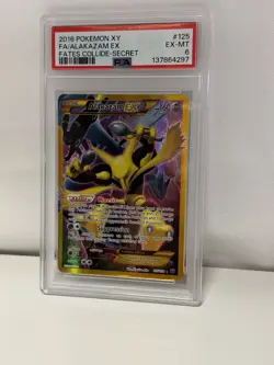 2016 Pokemon XY, FA Alakazam EX # 125 Fates Collide -Secret PSA 6 - Image 1