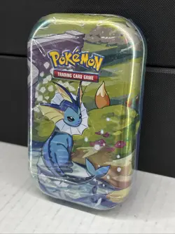 Prismatic Evolutions Mini Tin - Vaporeon Art - Sealed Brand NEW - Pokemon TCG 🔥 - Image 2