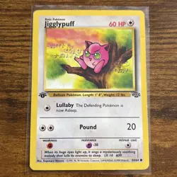 Pokemon TCG Jigglypuff 1st Edition Jungle Card 54/64 Regular Common (SEE PHOTOS) - Image 1