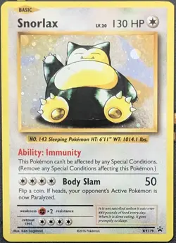 Snorlax XY179 Evolutions Black Star Promo Pokemon Card - Image 1