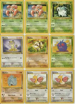 Pokemon 36 Card Lot 1st Edition Fossil Jungle Rare Vintage WOTC TCG - Image 5