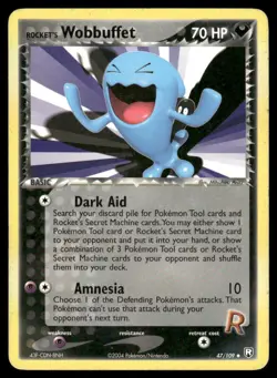 Pokemon Cards Rocket's Wobbuffet 47/109 Team Rocket Returns Uncommon MP - Image 1