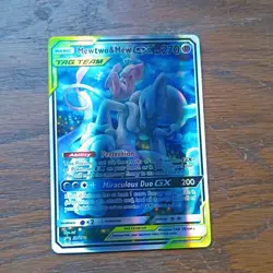 Pokemon Mewtwo & Mew GX SM191 TAG TEAM Promo Holo Card Sm Set 270 HP English - Image 1