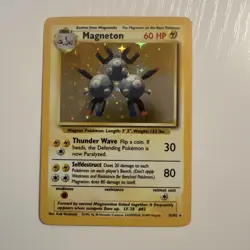 Magneton 9/102 Holo Rare Pokemon 1999 Base Set Card WOTC TCG - Image 1