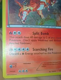 Pokemon TCG Charizard 19/113 Legendary Treasures Rare Cosmos Holo Foil Card 2013 - Image 5