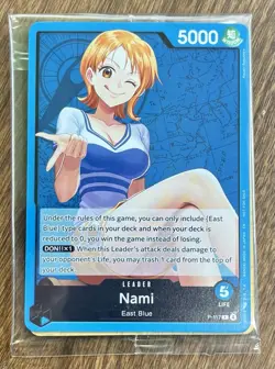 NAMI P-117 Promo English Leader ONE PIECE TCG rare alt art card SEALED - Image 3