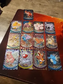 Topps Pokemon 1998 Rainbow Foil Holo 13 Card Lot Alakazam Hypno Hitmonlee & More - Image 1