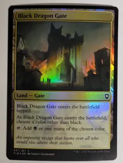 MTG - Black Dragon Gate - CLB - C - Foil - 347 - Image 1