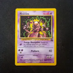 Mewtwo Pokemon Card 14 Black Star Promo WOTC Vintage Mewtwo Strikes Back NM - Image 1