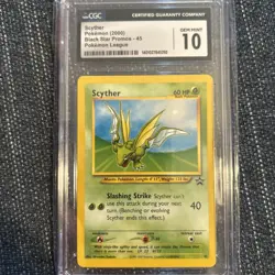 Scyther Black Star Promo #45 Pokemon League (2000) CGC Gem Mint 10 - Image 1