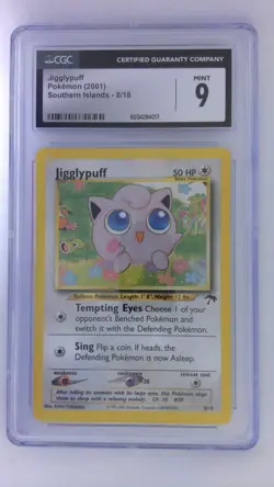 Jigglypuff 8/18 Southern Islands Promo Pokemon 2001 Nintendo CGC 9 - Image 1