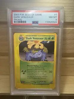 Dark Venusaur #7 Promo PSA 8 (2003) Pokemon Best Of Game Free Shipping - Image 1