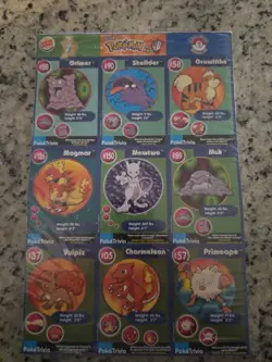 1999 Burger King Pokemon movie Poketrivia uncut sheets complete set - Image 1