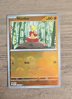 Pokemon TCG Mienfoo 052/086 Poke Ball Pattern White Flare NM - Image 1