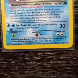 Pokemon Dark Gyarados 25/82 Non-Holo Rare Team Rocket LP - Image 3