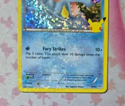 FULL HOLO BLEED ERROR Pokemon Totodile Holo Mcdonalds Promo 2021 - 18/25 Lp - Image 5