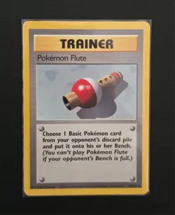 Pokemon Trainer Pokemon Flute 86/102 Base Set Vintage WOTC Uncommon - Image 1