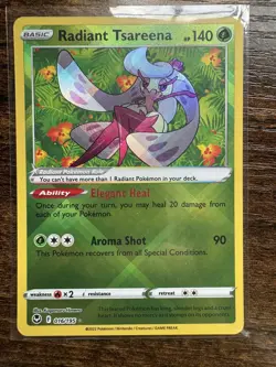 Pokemon TCG Radiant Tsareena Silver Tempest 016/195 Holo Radiant Rare - Image 2